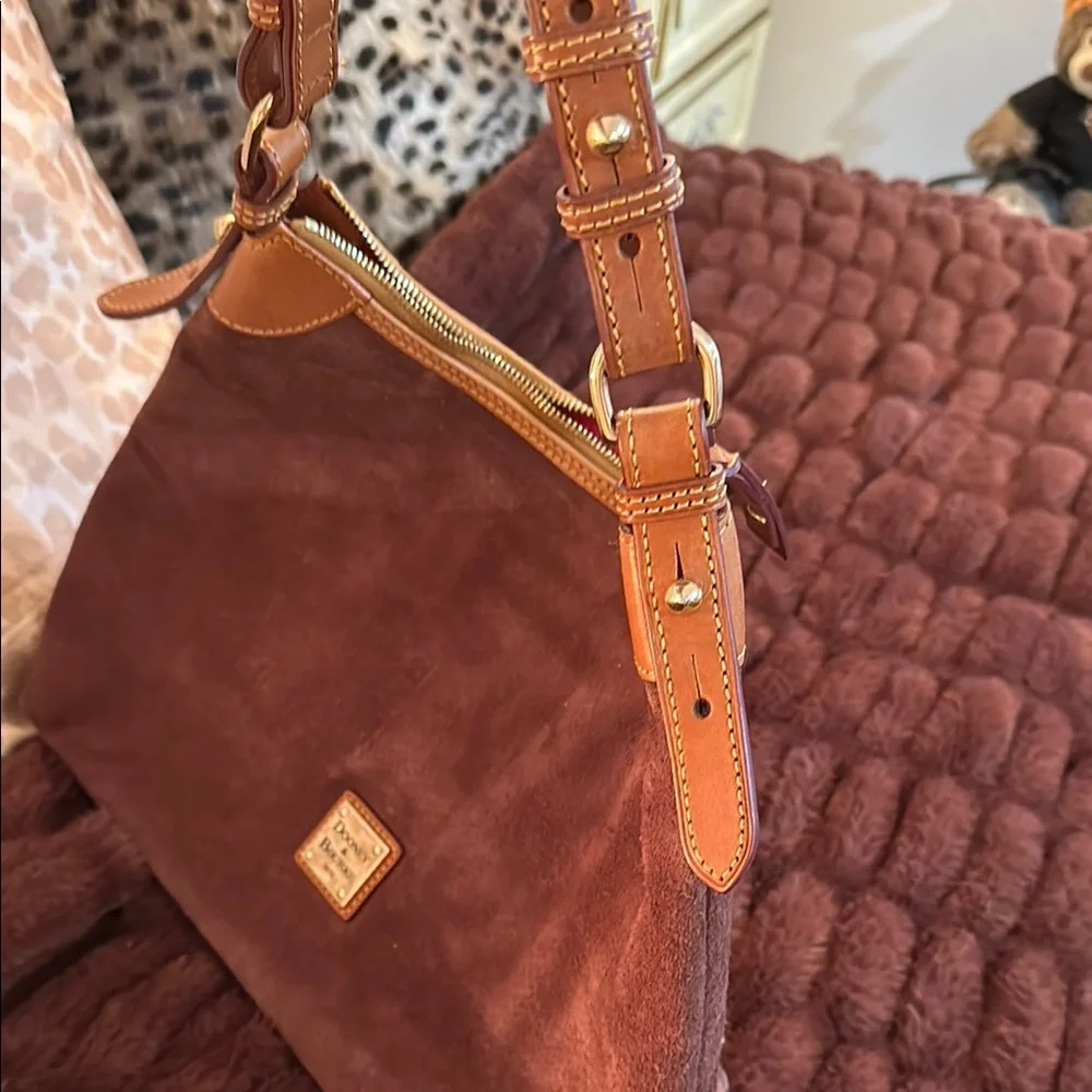 Dooney & Bourke Brown Suede Women's Bag - Picture 3 of 8
